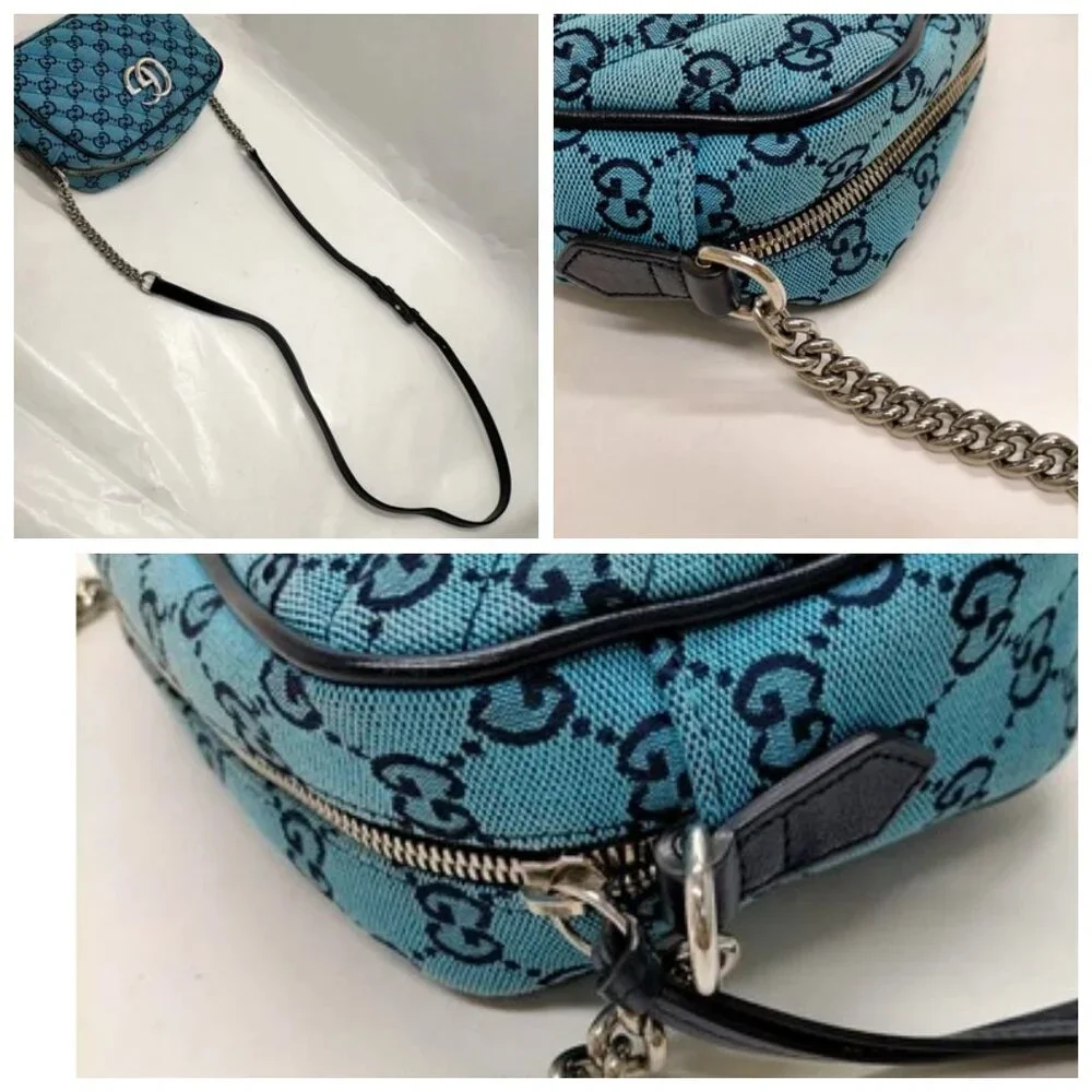 Gucci Crossbody bag Blue Canvas 850-042425 - Picture 7 of 14